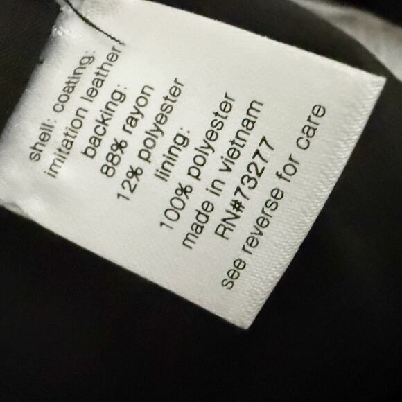 ELIZABETH & JAMES | Golden Yellow Moto Style Jacket Vegan Leather Zipper | - Picture 6 of 8